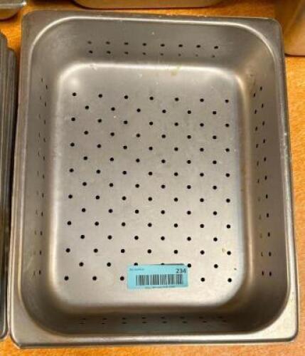(2) HALF SIZE SLOTTED STAINLESS INSERTS