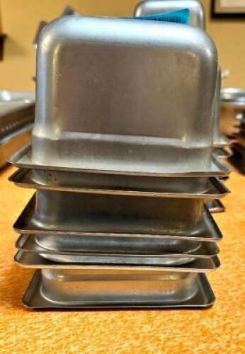(6) 1/6 SIZE STAINLESS INSERTS