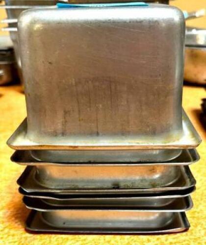 (6) 1/6 SIZE STAINLESS INSERTS