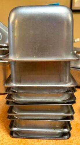 (6) 1/6 SIZE STAINLESS INSERTS