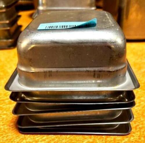 (6) 1/6 SIZE STAINLESS INSERTS