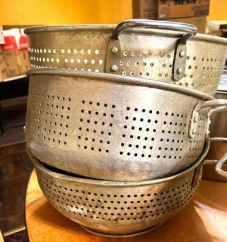 (3) ASSORTED COLANDERS
