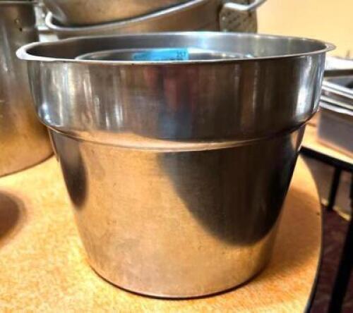 (3) ASSORTED STAINLESS ROUND INSERTS.