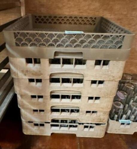(6) GLASS RACKS