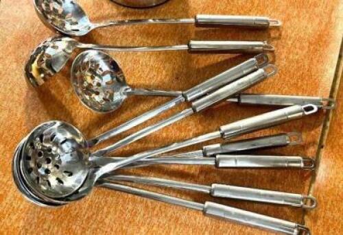 (8) SMALL STAINLESS SAUCE LADLES