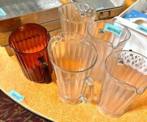 (5) ASSORTED PLASTIC PITCHERS
