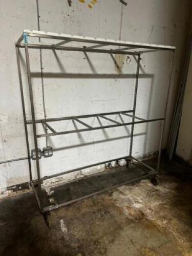 60" STAINLESS ROLL ABOUT DUNNAGE CART