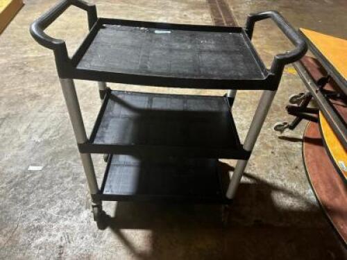 BLACK PLASTIC UTILITY CART