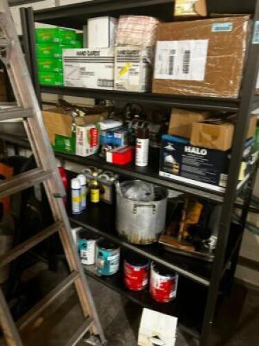 CONTENTS OF SHELF - ASSORTED CLEAN SUPPLIES AND MISC.