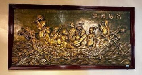 DESCRIPTION: 100" X 53" WALL PANEL DECORATION SIZE 100" X 53" LOCATION: ENTRANCE QTY: 1