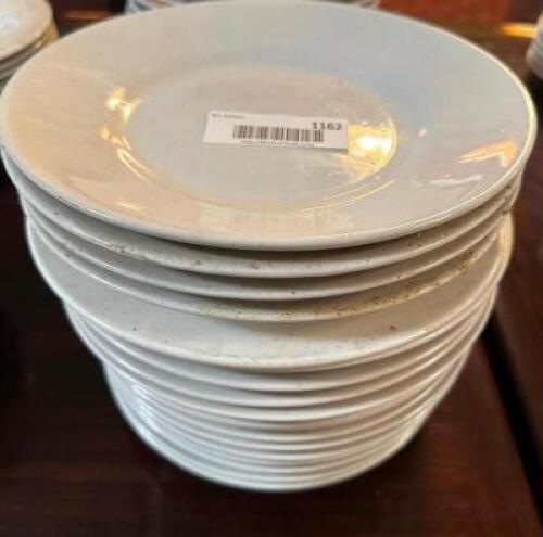 DESCRIPTION: (15) 9" CHINA PLATES SIZE 36" LOCATION: MAIN SEATING THIS LOT IS: SOLD BY THE PIECE QTY: 15