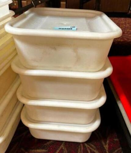 DESCRIPTION: ASSORTED BUS TUBS LOCATION: MAIN SEATING THIS LOT IS: ONE MONEY QTY: 1