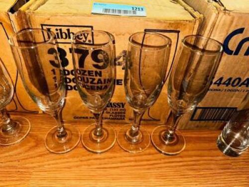 DESCRIPTION: (12) CHAMPAGNE FLUTES LOCATION: MAIN SEATING THIS LOT IS: SOLD BY THE PIECE QTY: 12