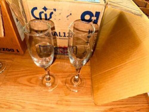 DESCRIPTION: (24) CHAMPAGNE FLUTES LOCATION: MAIN SEATING THIS LOT IS: SOLD BY THE PIECE QTY: 24