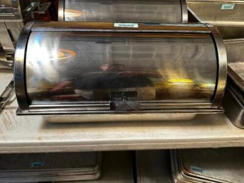 DESCRIPTION: FULL SIZE STAINLESS CHAFFER W/ DOME LID. ADDITIONAL INFORMATION NO STAND LOCATION: MAIN SEATING QTY: 1