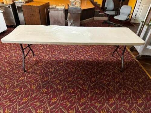 DESCRIPTION: 72" X 30" GREY BANQUET TABLE ADDITIONAL INFORMATION NO CONTENTS - SECOND DAY REMOVAL ONLY SIZE 72" X 30" LOCATION: MAIN SEATING QTY: 1