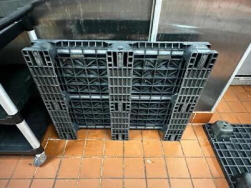DESCRIPTION: (2) ASSORTED PLASTIC PALLETS LOCATION: KITCHEN THIS LOT IS: ONE MONEY QTY: 1