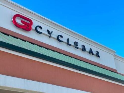 " CYCLEBAR " 18' LIGHTED STORE FRONT SIGN