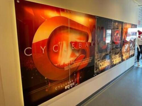 18' GLASS PANEL CYCLE BAR WALL DECORATION W/ BACK LIGHTING