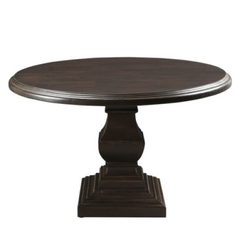 TOULON VINTAGE BROWN ROUND DINING TABLE