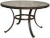 48" ROUND GLASS TOP DINING TABLE