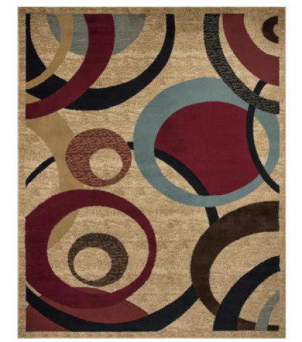 ROYAL COLLECTION CONTEMPORARY ABSTRACT BEIGE AREA RUG