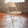 4CT BOX OF BEIGE METAL FOLDING CHAIRS
