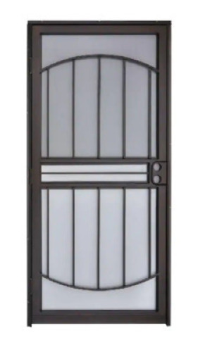 555 SERIES TUSCANY BLACK STEEL PREHUNG SECURITY DOOR
