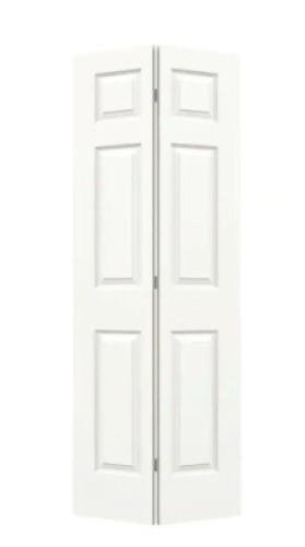 COLONIST WHITE PAINTED SMOOTH MOLDED COMPOSITE CLOSET BI-FOLD DOOR