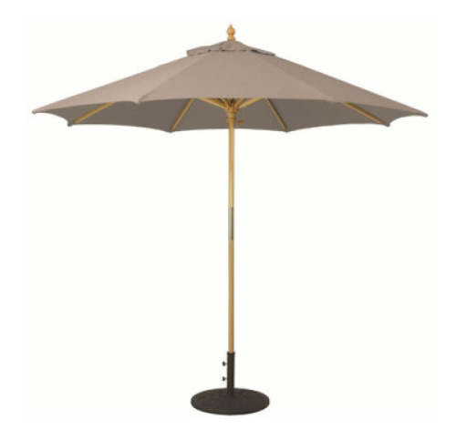 9' ROUND LIGHTWOOD MANUAL LIFT MARKET UMBRELLA