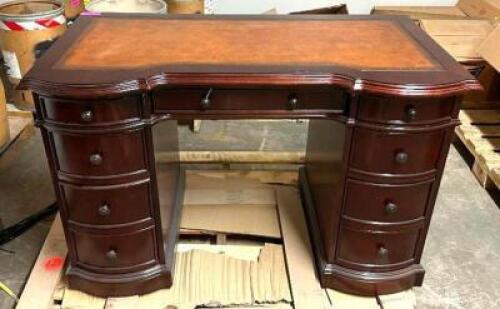 KNEE HOLE DESK WITH BOW FRONT