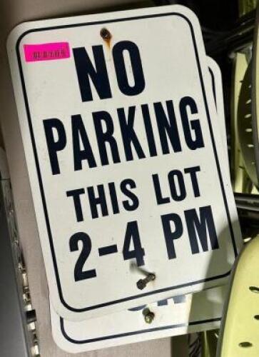 (2) NO PARKING SIGNS