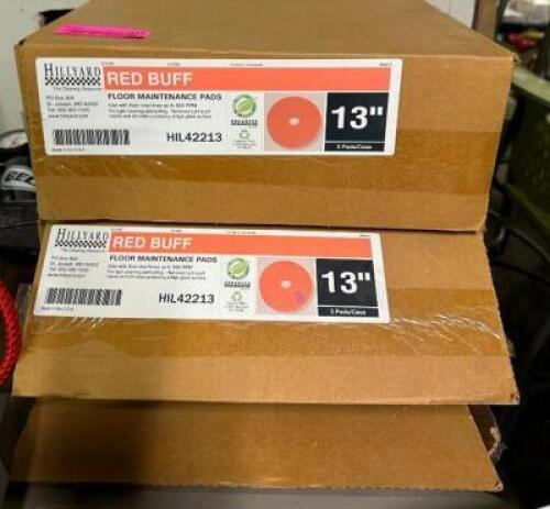 (2) 5CT BOXES OF RED BUFF FLOOR MAINTENANCE PADS