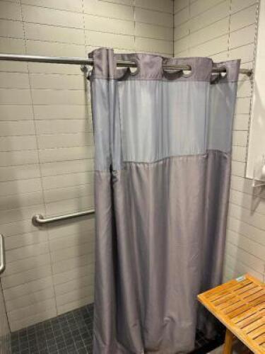 (2) SHOWER RODS W/ CURTAINS