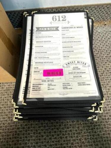 DESCRIPTION: LOT OF MENU HOLDERS LOCATION: OFFICE QTY: 1