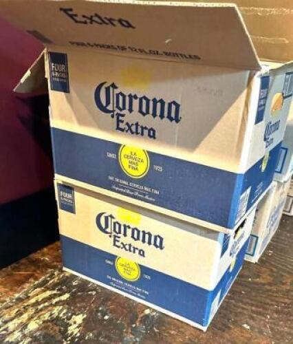 DESCRIPTION: (1) FULL CASE & (3) SIX PACKS OF CORONA EXTRA INFORMATION: 42 TOTAL BOTTLES LOCATION: MAIN DINING QTY: 1