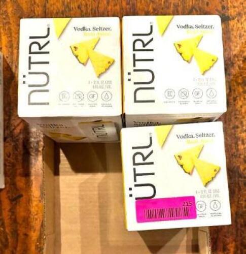 DESCRIPTION: (3) 4 PACKS OF PINEAPPLE NUTRL INFORMATION: 12 TOTAL CANS LOCATION: MAIN DINING QTY: 3