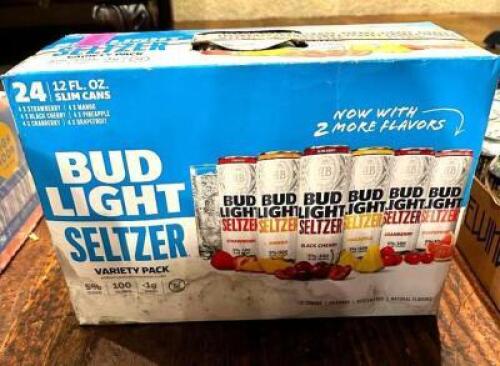 DESCRIPTION: 24 VARIETY PACK OF BUD LIGHT SELTZERS LOCATION: MAIN DINING QTY: 1