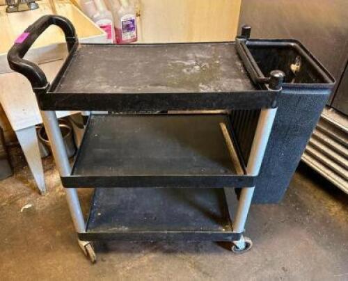 DESCRIPTION: 3-TIER UTILITY CART WITH BIN LOCATION: KITCHEN QTY: 1