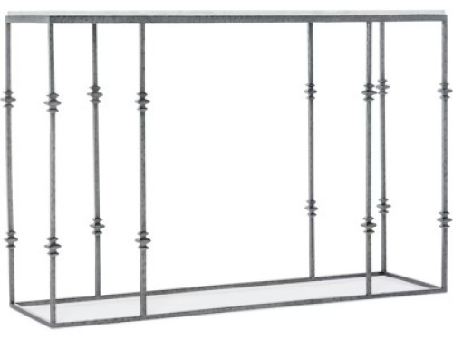 SMALL STONE AND METAL CONSOLE TABLE