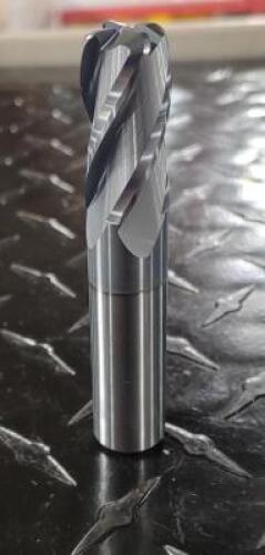(6) HERTEL 4 FLUTE SOLID CARBIDE END MILLS