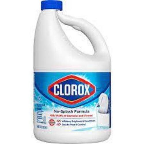 DESCRIPTION: (2) NO SPLASH FORMULA BLEACH BRAND/MODEL: CLOROX SIZE: 1 GALLON RETAIL$: $7.89 EA` QTY: 2