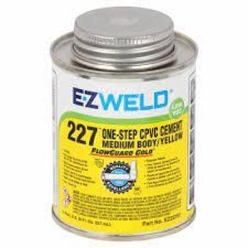 DESCRIPTION: (6) ONE STEP CPVC CEMENT BRAND/MODEL: EZ WELD 227 #1RG63 SIZE: 8 FL OZ RETAIL$: $17.64 EA QTY: 6
