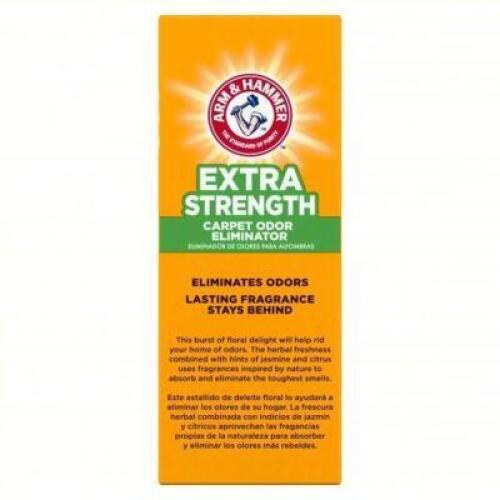 DESCRIPTION: (6) CARPET ODOR ELIMINATORS BRAND/MODEL: ARM AND HAMMER #20L017 INFORMATION: FLORAL SCENT SIZE: 30 OZ RETAIL$: $5.00 EA QTY: 6