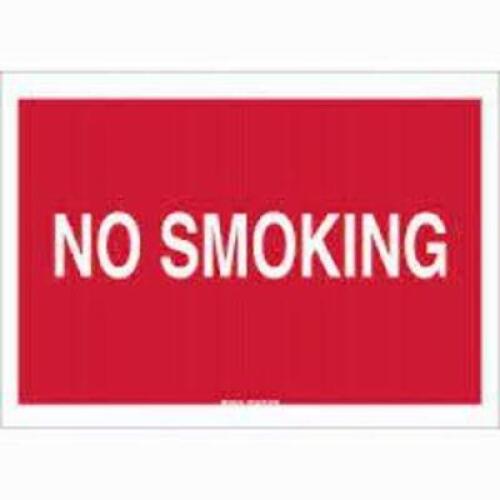 DESCRIPTION: (1) NO SMOKING SIGN BRAND/MODEL: BRADY #25110 INFORMATION: RED SIZE: 7X10 RETAIL$: $12.64 EA QTY: 1
