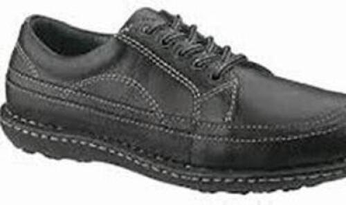 DESCRIPTION: (1) PAIR OF BLACK STEEL TOE TENNIS SHOES BRAND/MODEL: HUSH PUPPIES #HPP OPANKA INFORMATION: BLACK, LOCATED AT SHAPIRO METAL SUPPLY SIZE: