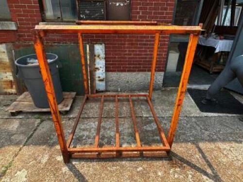 (3) 4' X 4' METAL STACKING STORAGE FRAMES