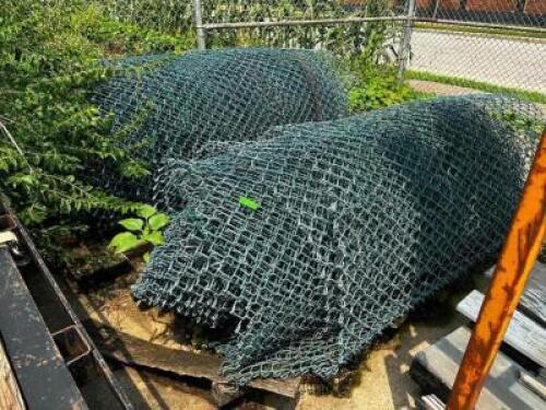 (2) ROLLS OF GREEN COATED CHAIN LINK FENCING