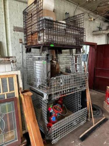 (3) HEAVY DUTY STACKING WIRE BASKETS ( SECOND DAY REMOVAL ONLY )