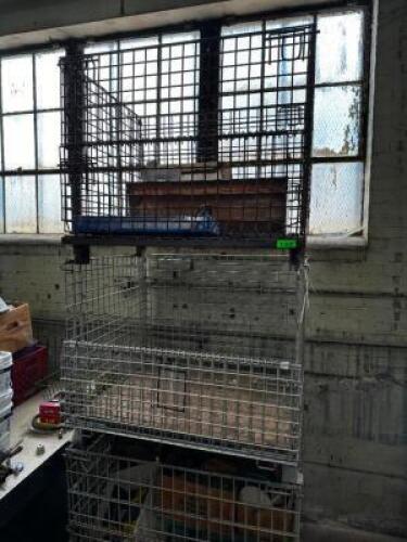 (3) HEAVY DUTY STACKING WIRE HOPPERS ( SECOND DAY REMOVAL ONLY )